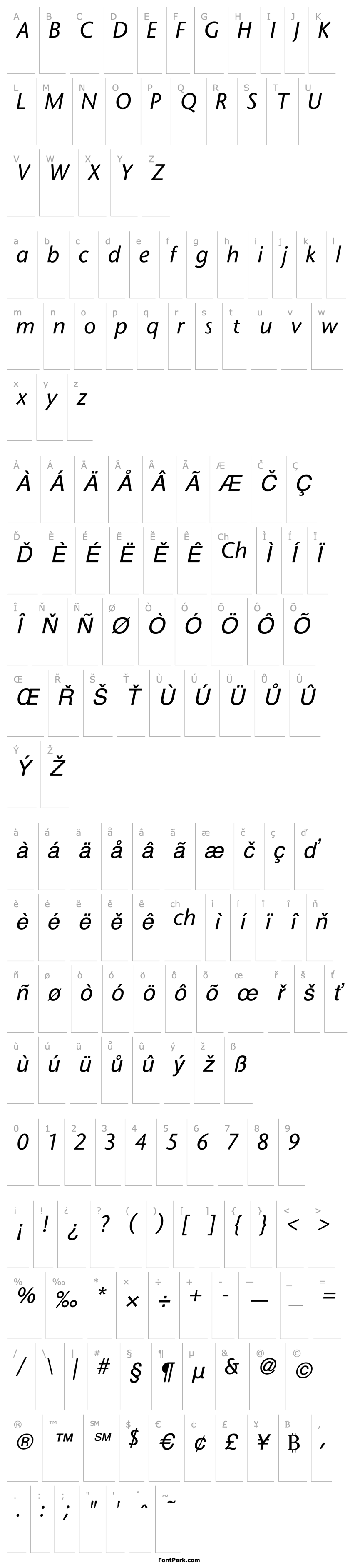 Overview StoneSans Italic