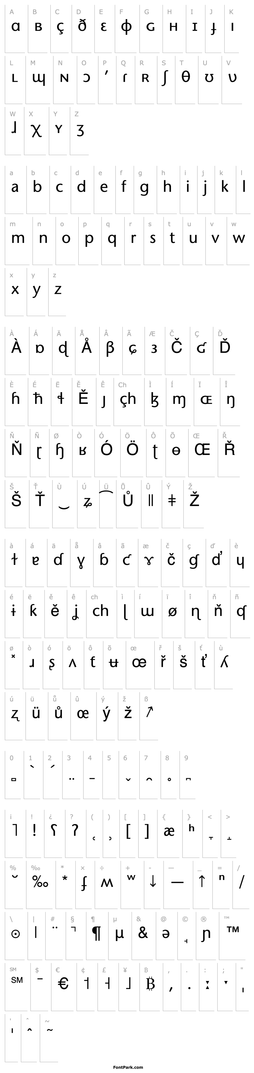 Overview StoneSans-PhoneticIPA