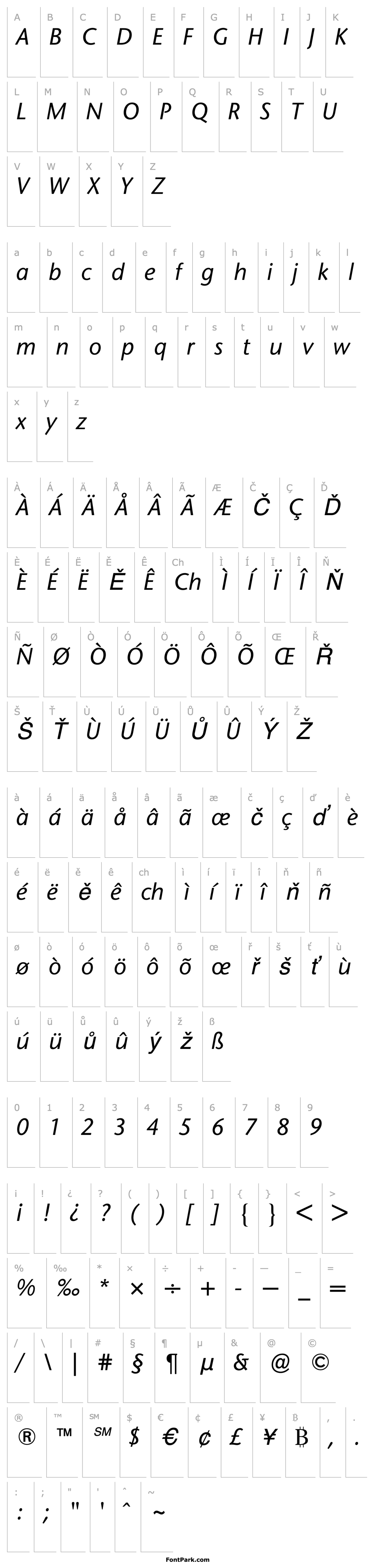 Přehled StoneSansBQ-MediumItalic