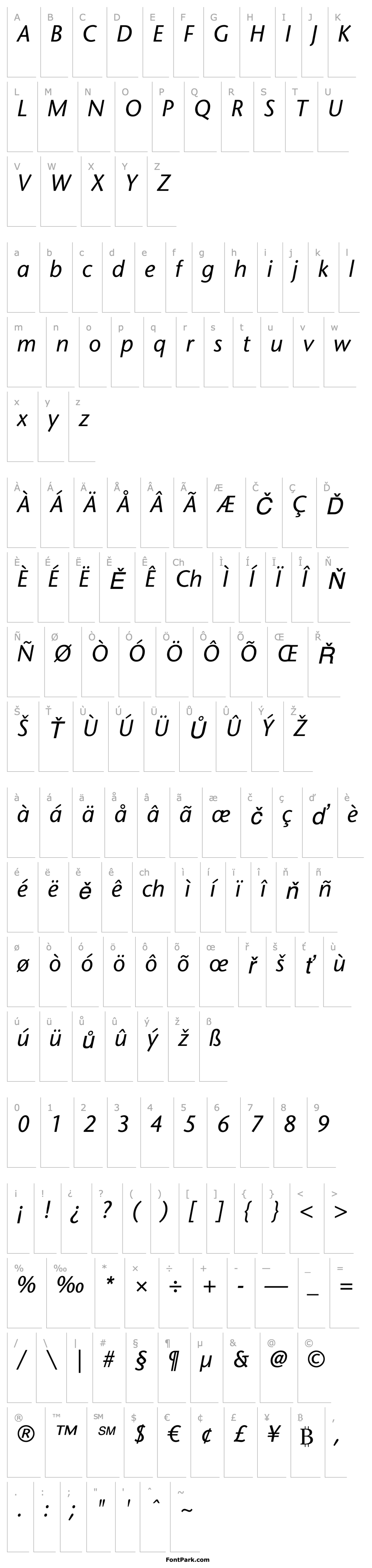 Přehled StoneSansStd-MediumItalic