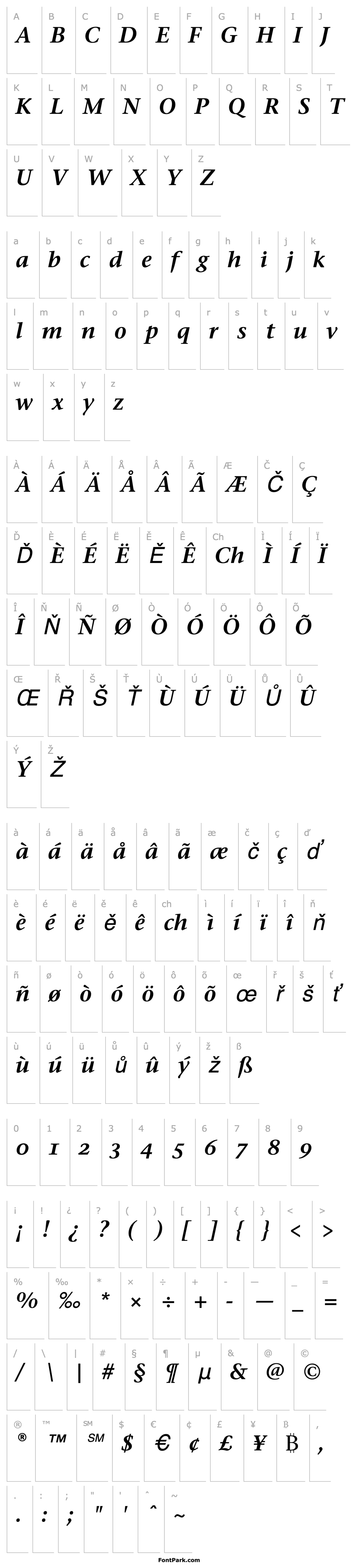 Overview StoneSerifSemOSITC-Italic