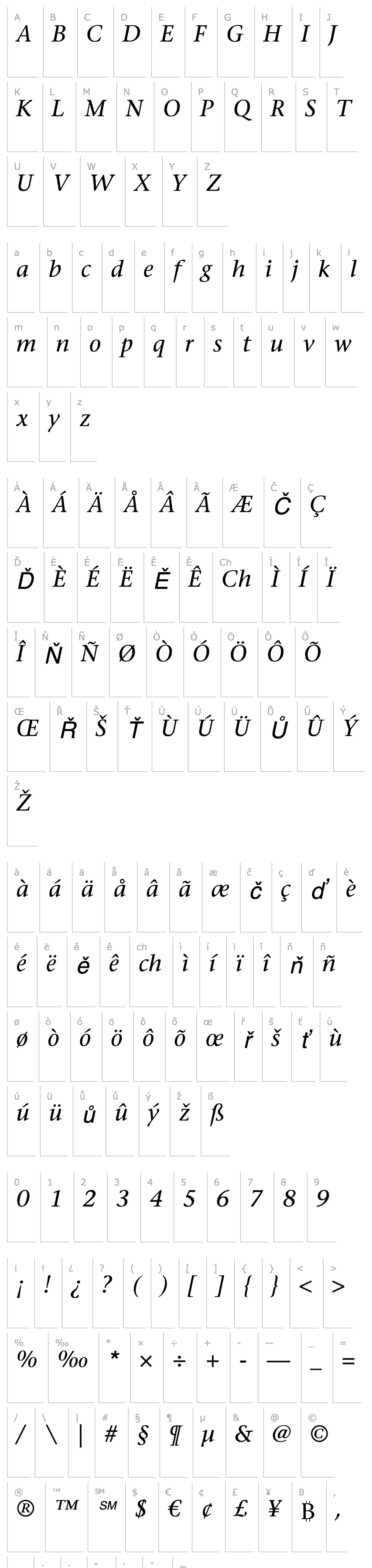 Overview StoneSerifStd-MediumItalic