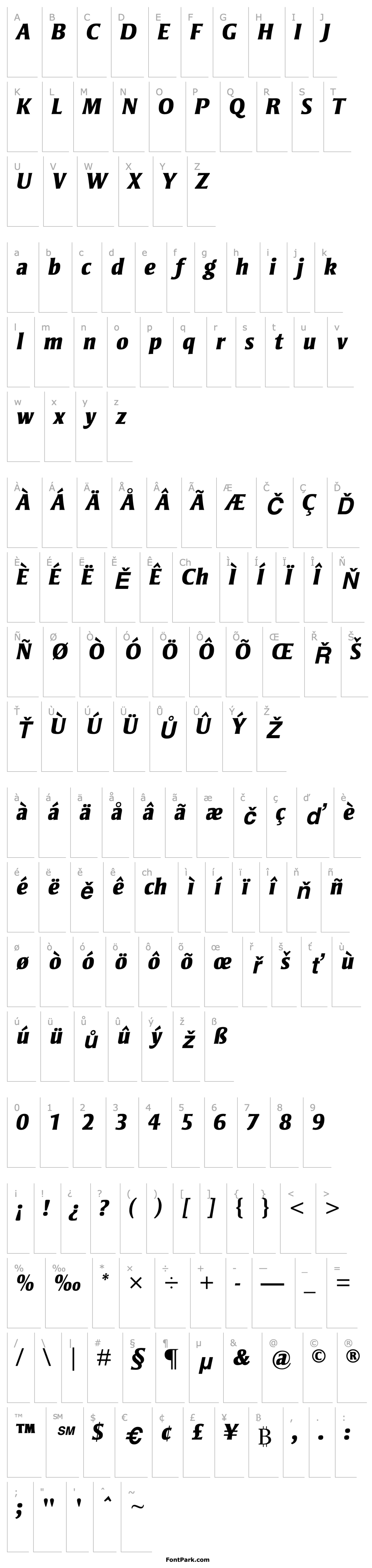 Přehled StrayhornMT-ExtraBold Italic