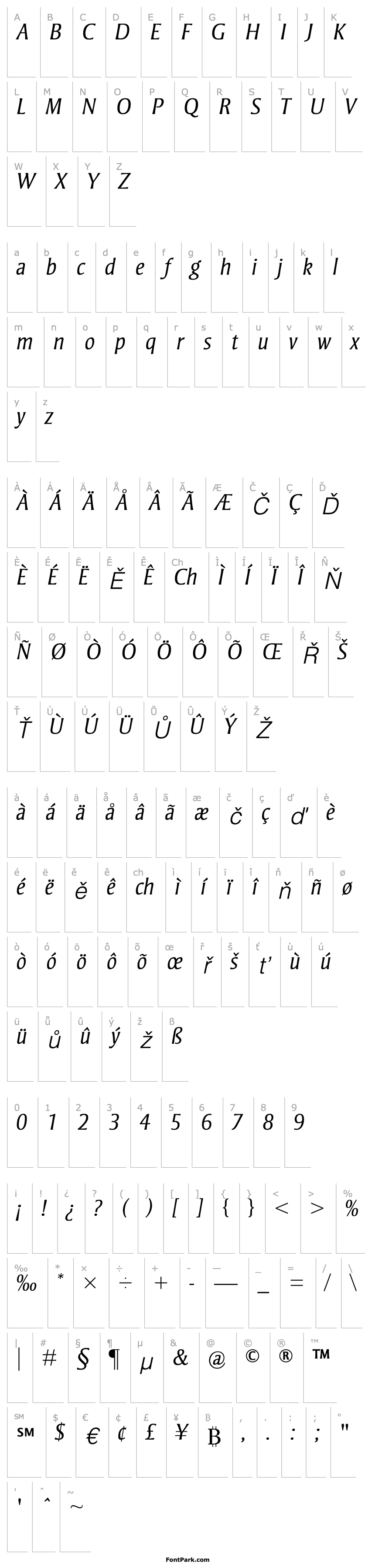 Overview StrayhornMT-Light Italic