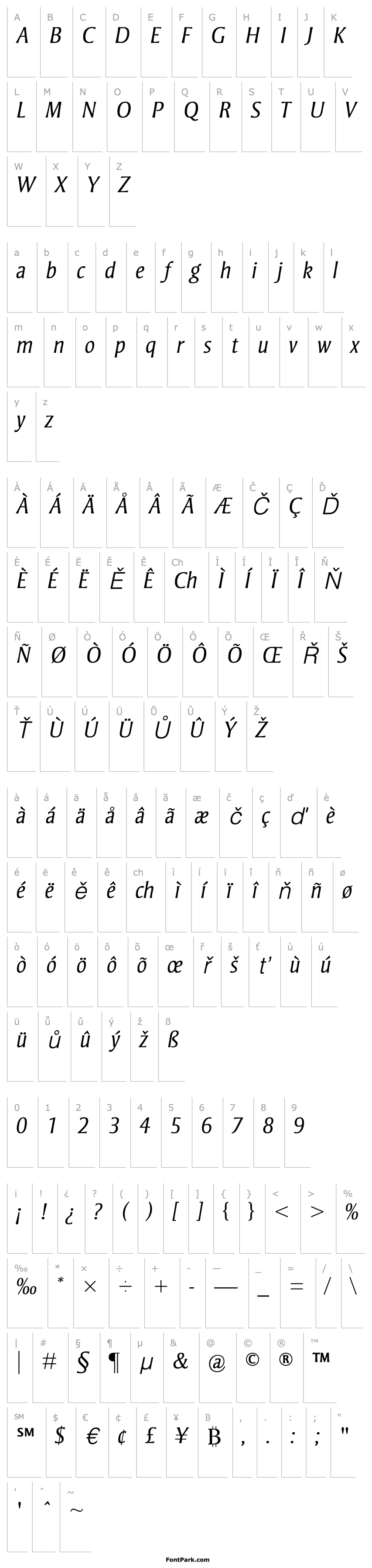 Přehled StrayhornMT-LightItalic