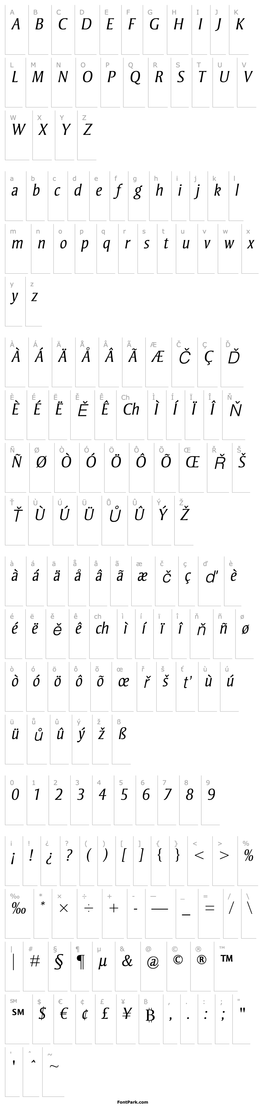 Overview StrayhornMTStd-LightItalic