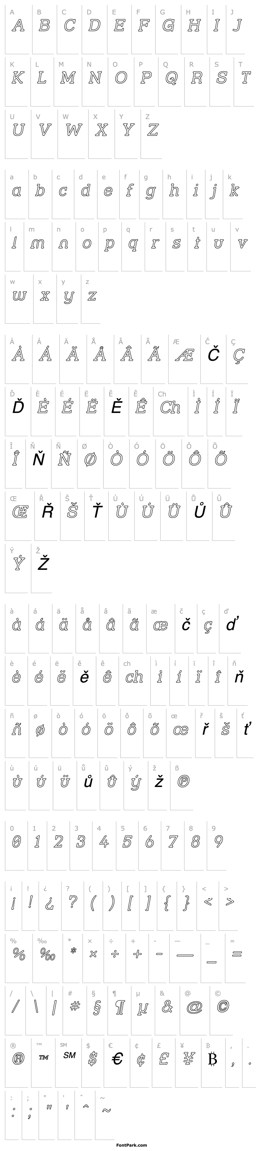 Přehled Street Slab - Outline Italic