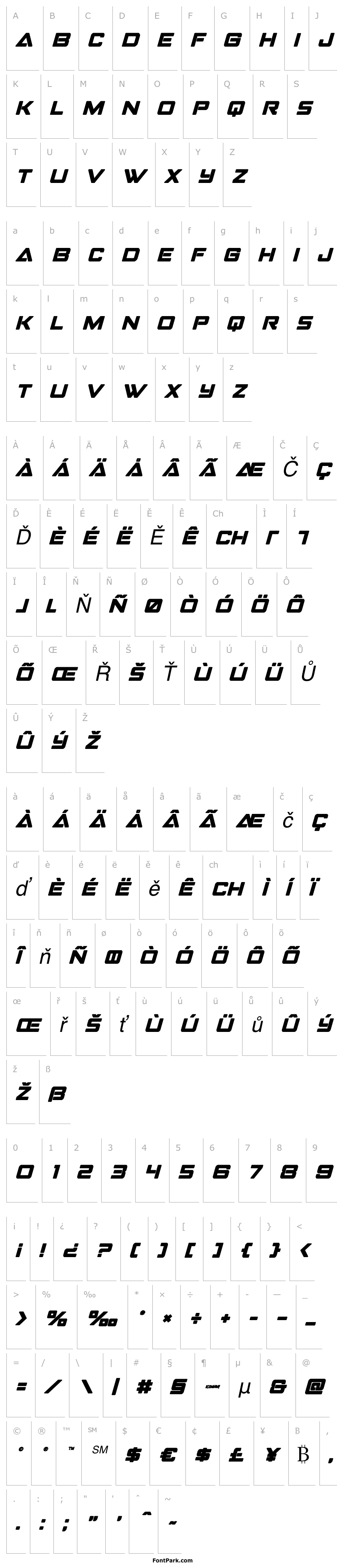 Přehled Strike Fighter Bold Italic