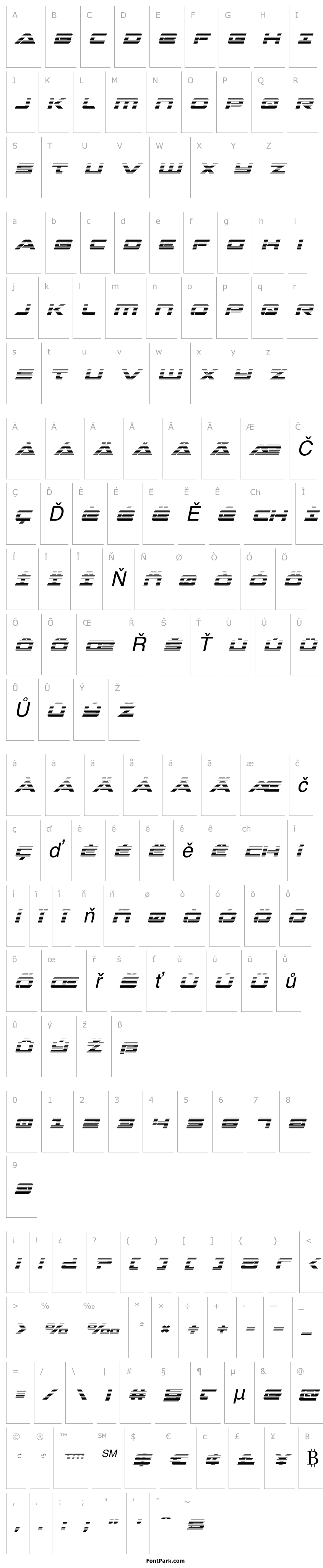 Overview Strikelord Gradient Italic