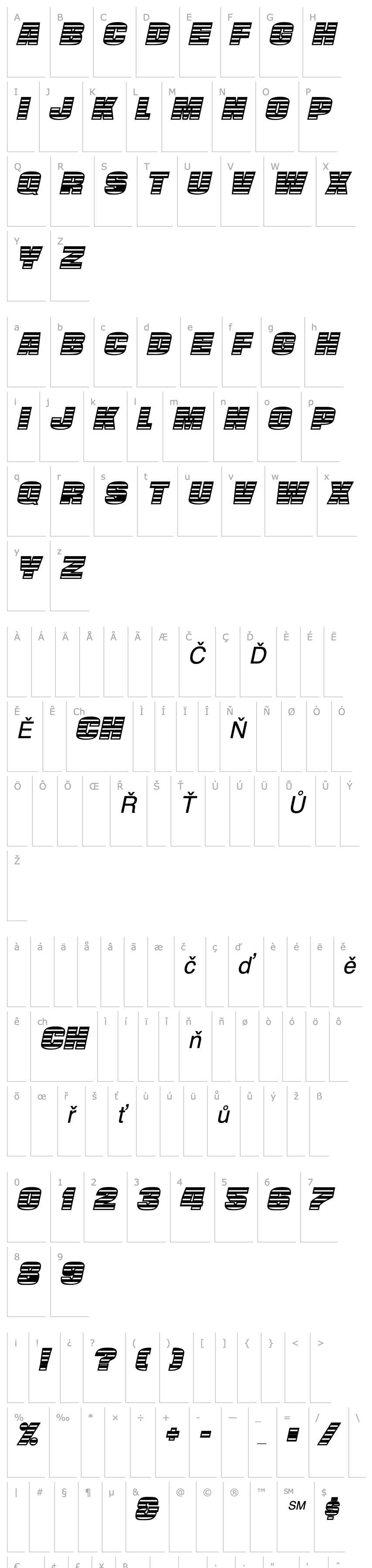 Overview StriperBoldCaps Italic