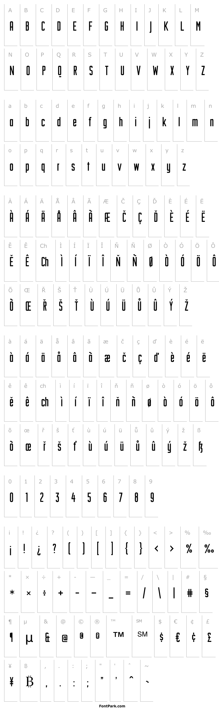 Přehled Sturkopf Grotesk