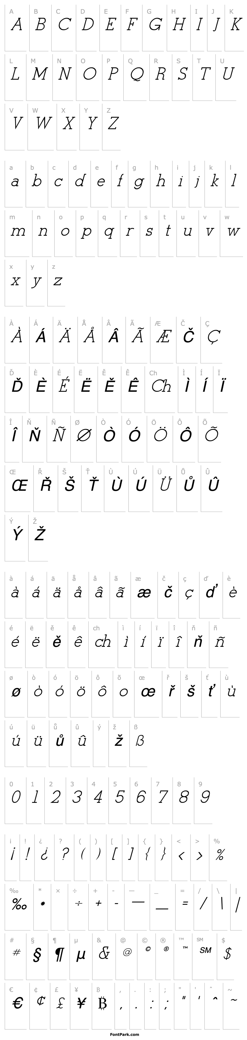 Přehled Stymie-Italic Italic