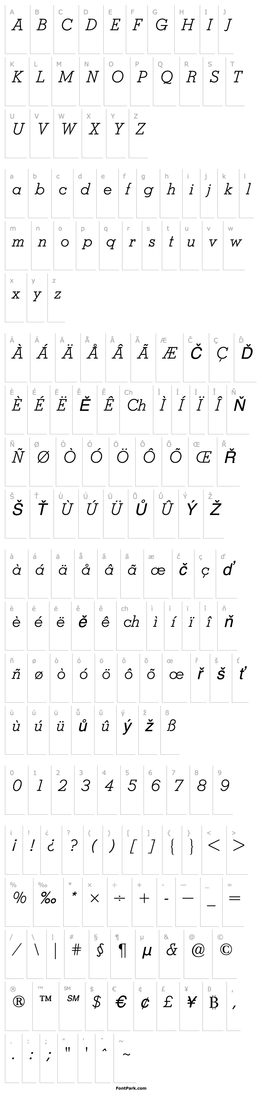 Overview StymieBQ-LightItalic