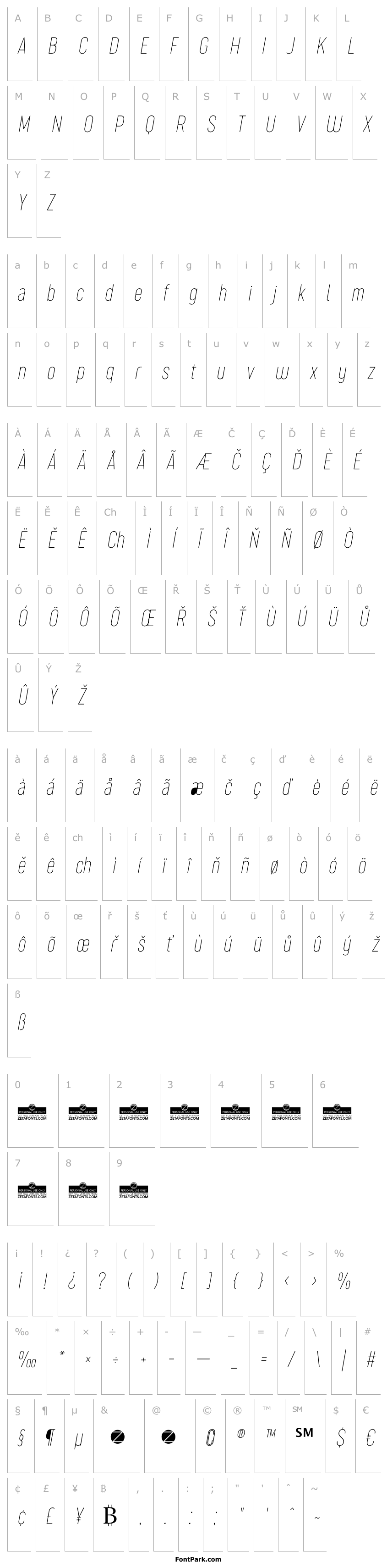 Overview Sugo Pro Classic Trial Thin Italic