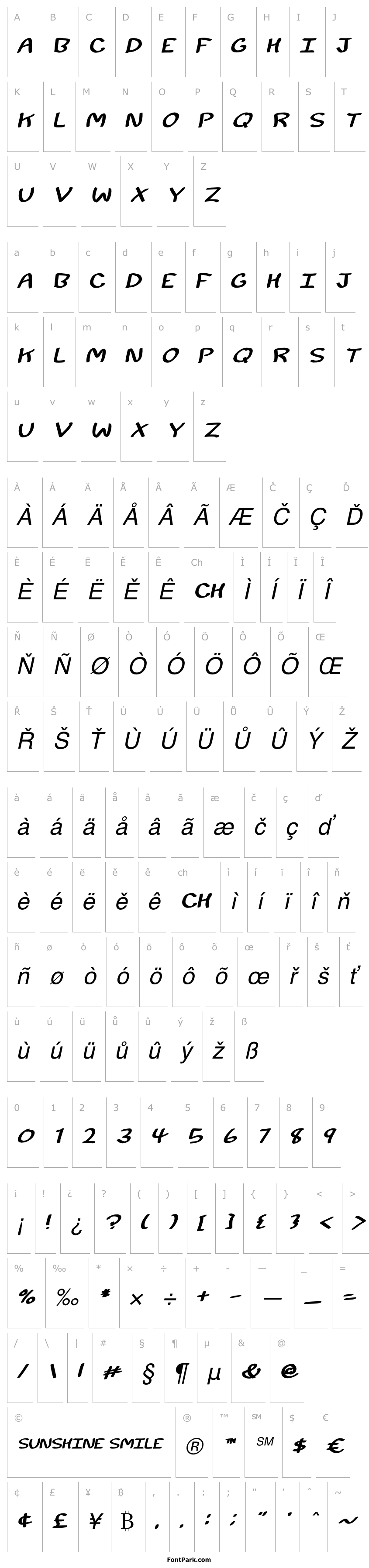 Přehled Sunshine Smile Italic
