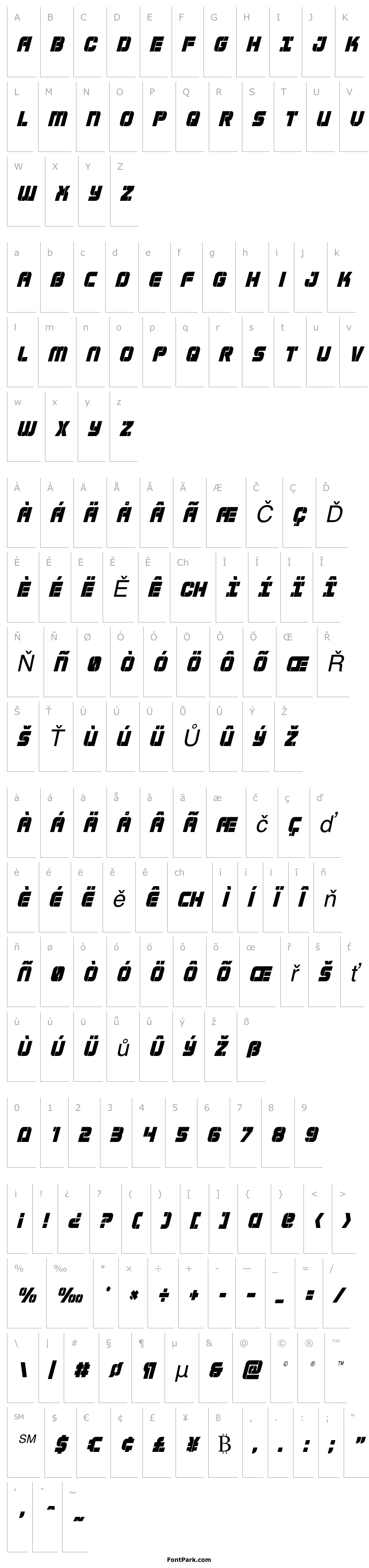 Overview Super Submarine Condensed Italic