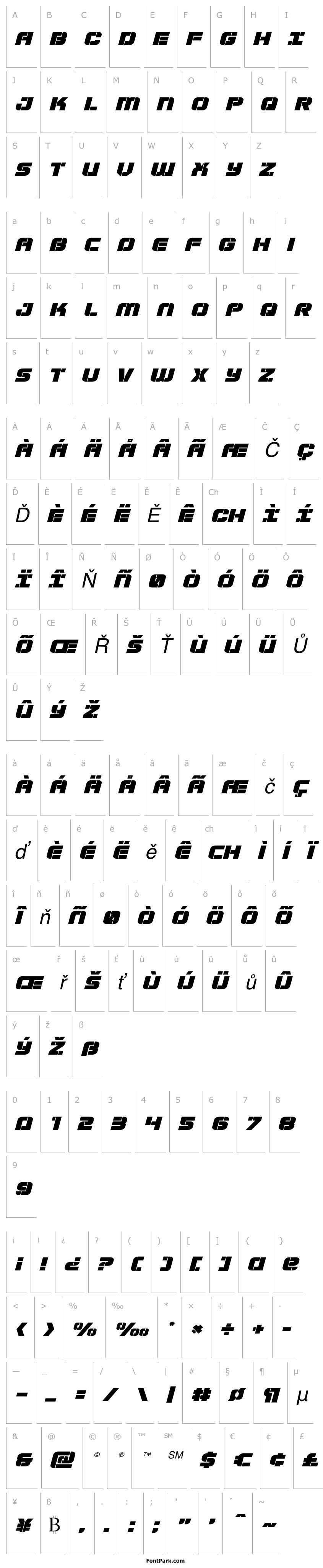 Overview Super Submarine Expanded Italic