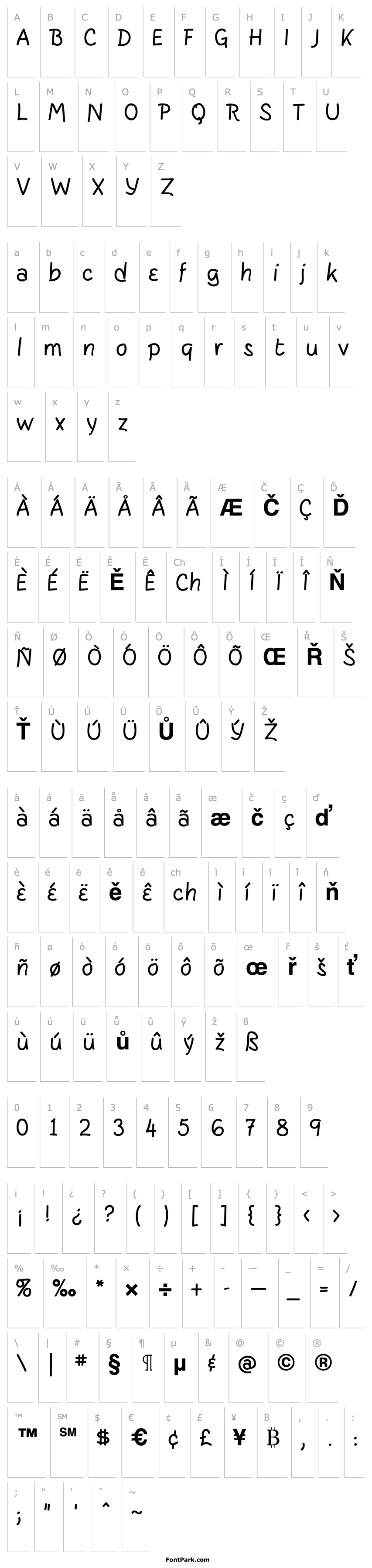 Přehled SusiScript Bold