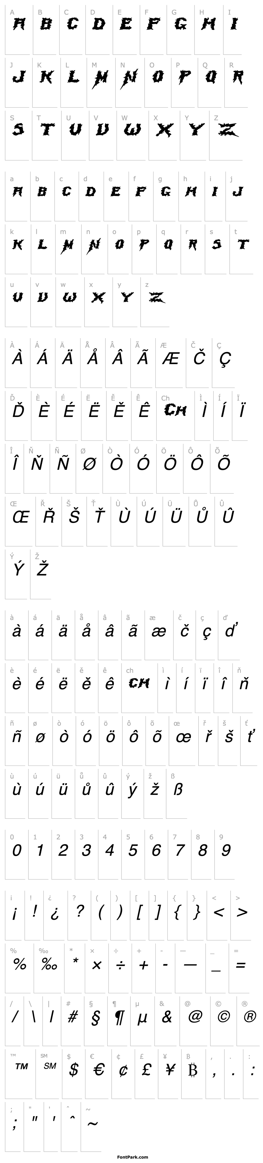 Overview SwampTerrorExtended Italic