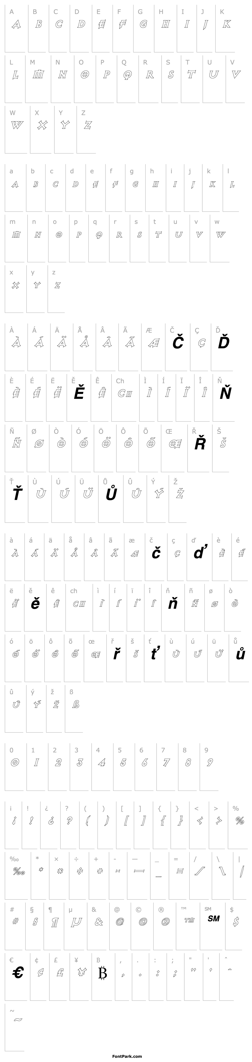 Overview SWFTEOutline BlackItalic