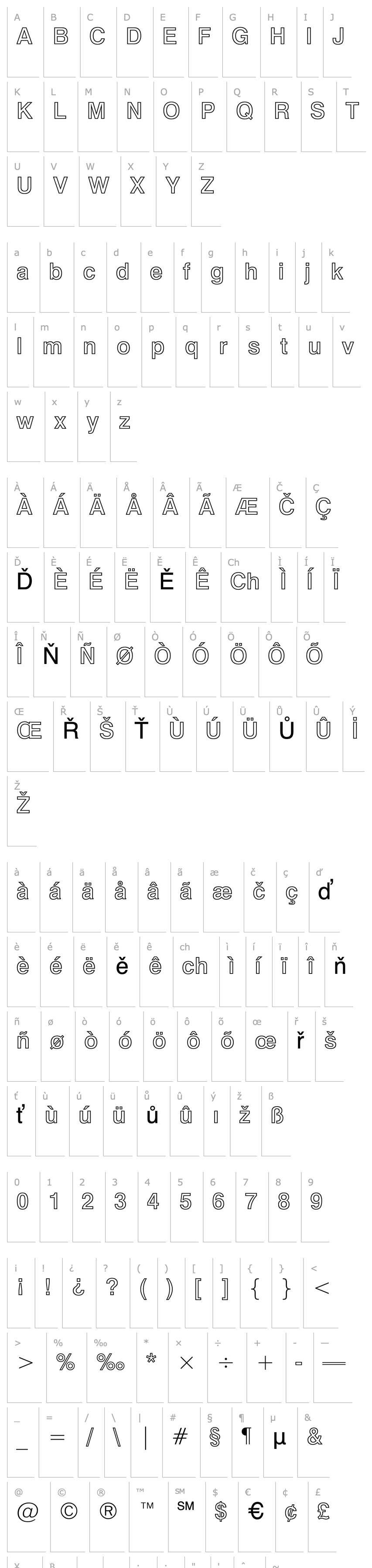 Overview Swiss 721 Bold Outline BT