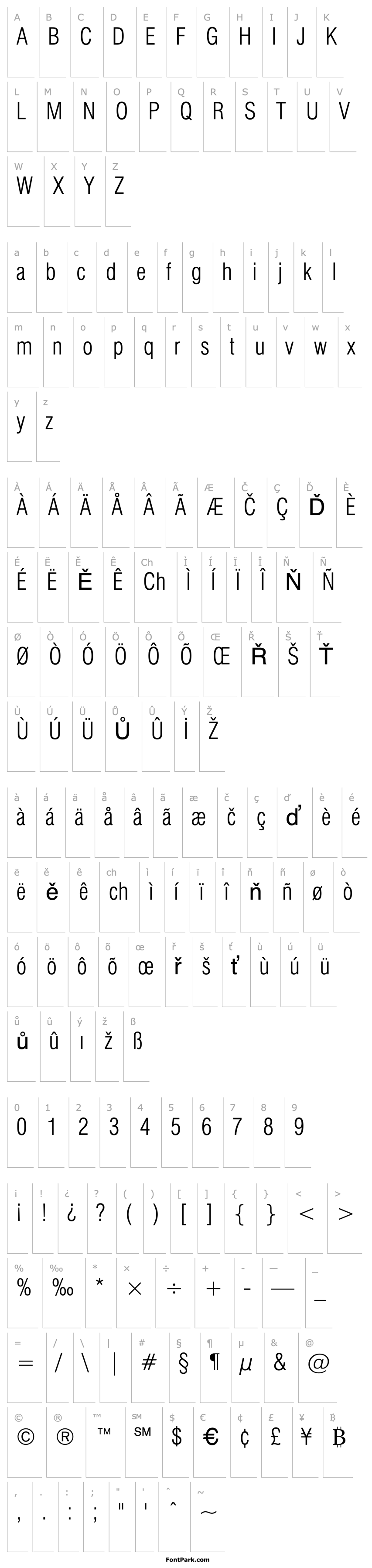 Přehled Swiss 721 Light Condensed BT