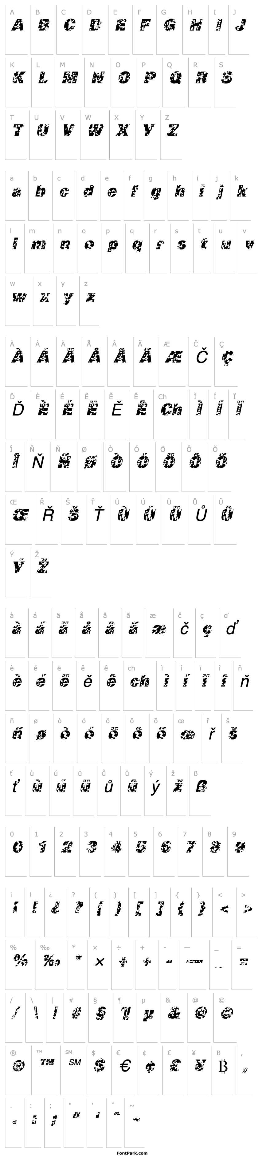 Overview SwissCheese Italic