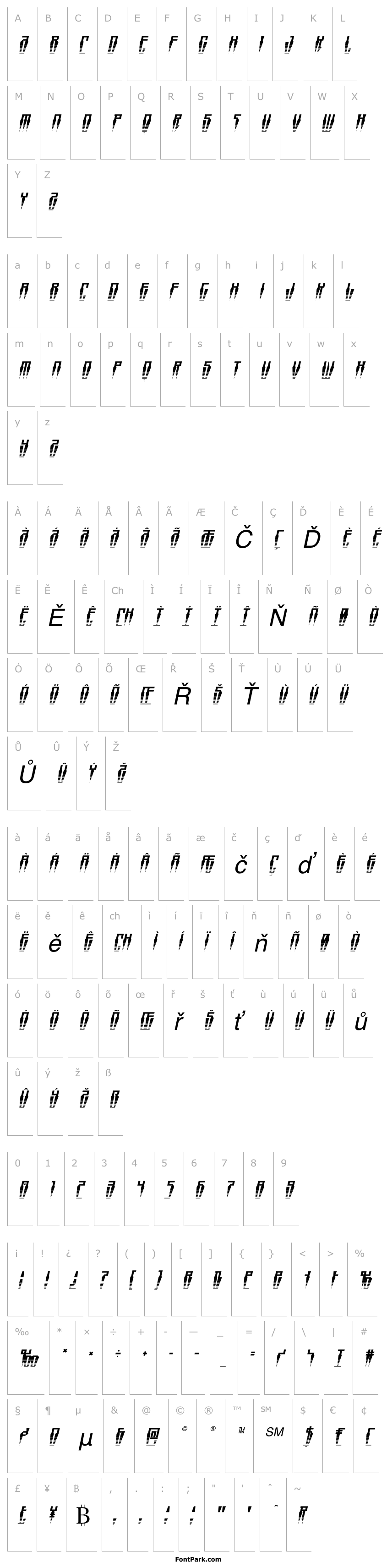 Overview Swordtooth Halftone Italic