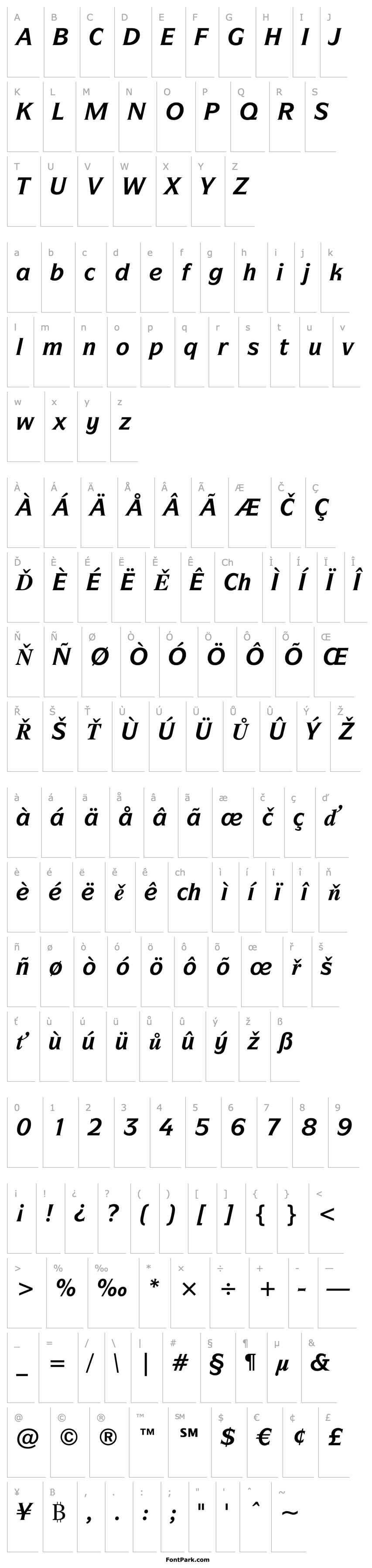 Overview Symbol ITC Bold Italic BT