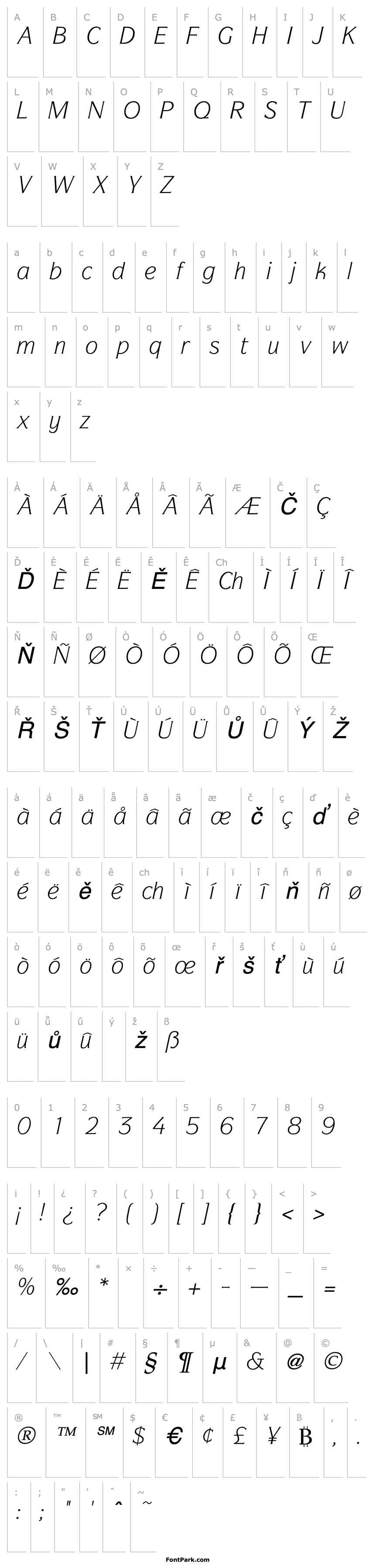 Overview Symbol ITC Italic