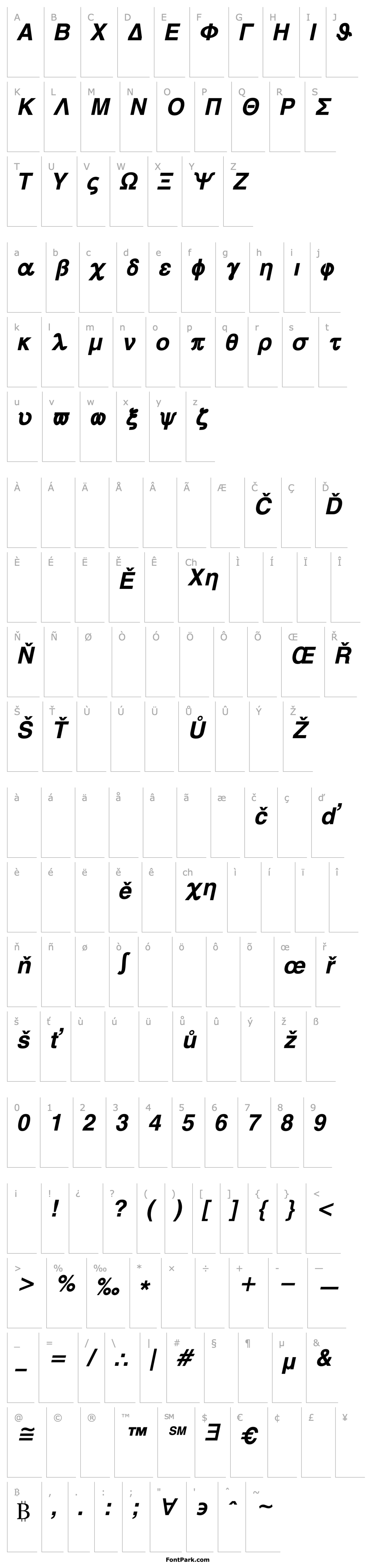 Overview Symbol MW Bold Italic