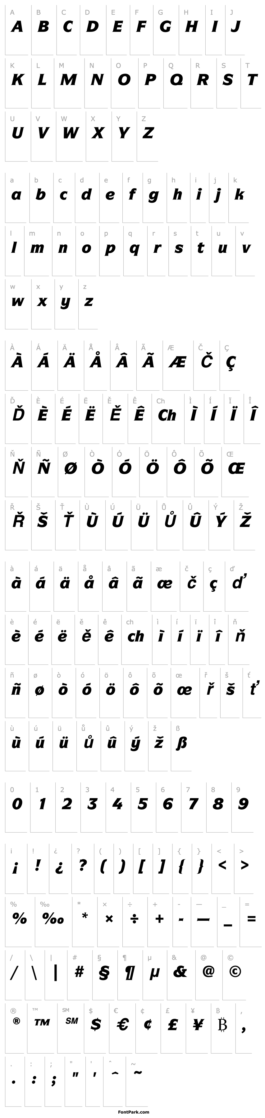 Overview SymbolEF-BlackItalic