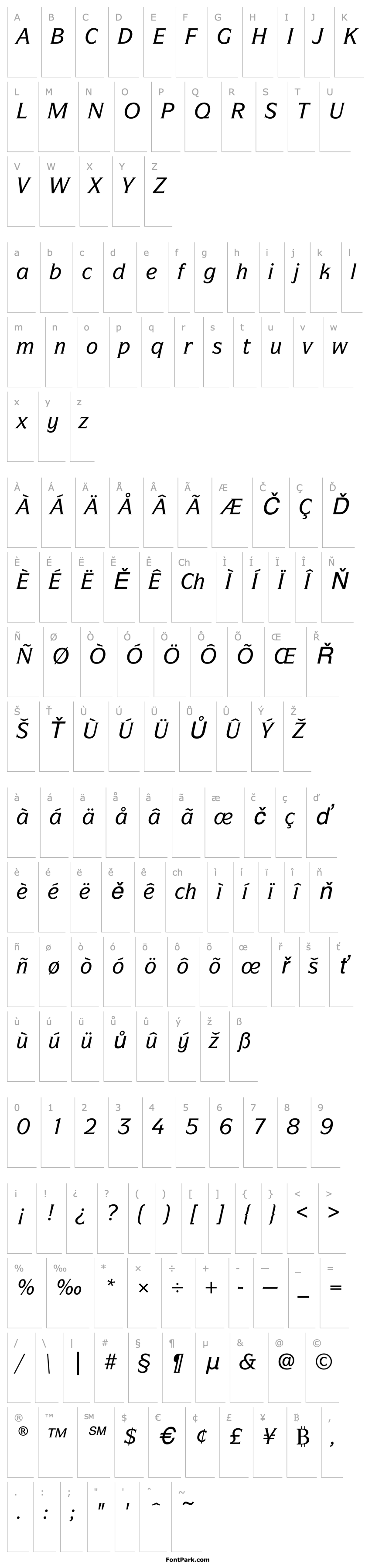 Overview SymbolEF-MediumItalic