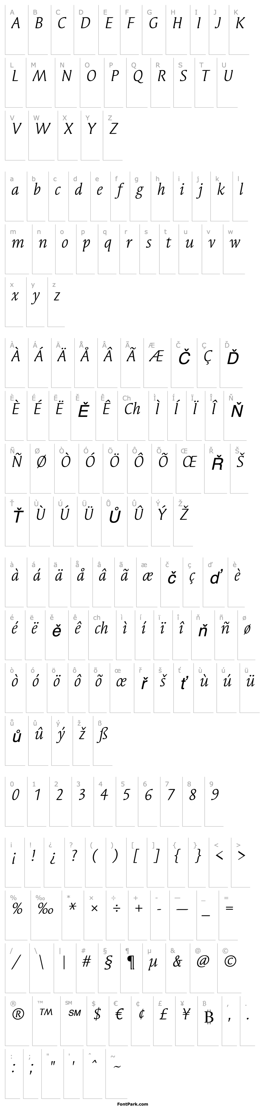 Overview SyndorITCStd-BookItalic