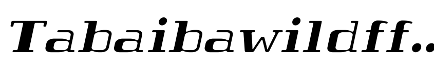 Preview Tabaibawildffp-Italic