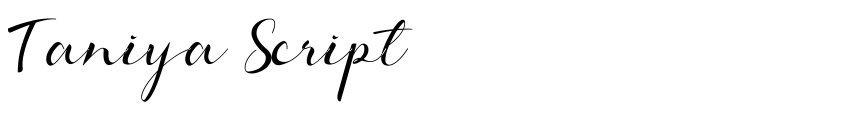 Písmo Taniya Script od Cempluk Studio