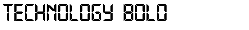 Font Technology Bold by Vladimir Nikolic