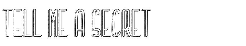 Font Tell me a secret by M.K.V