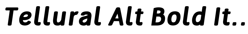 Preview Tellural Alt Bold Italic