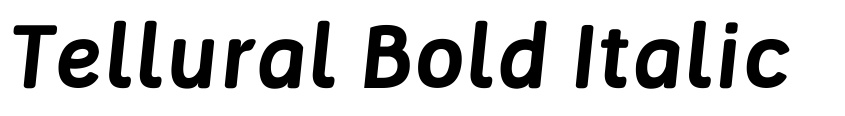 Preview Tellural Bold Italic