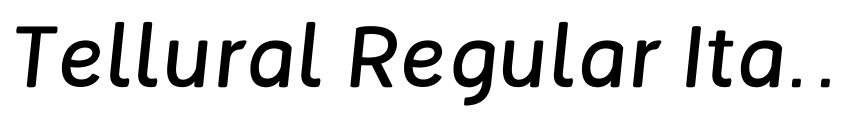 Preview Tellural Regular Italic