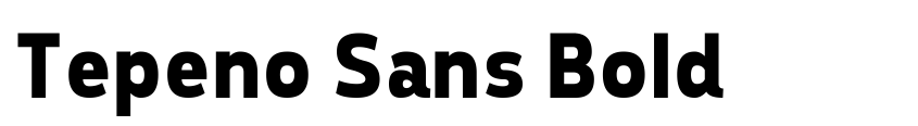 Preview Tepeno Sans Bold