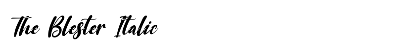 Font The Blester Italic by Typeface©(KongFont).2020