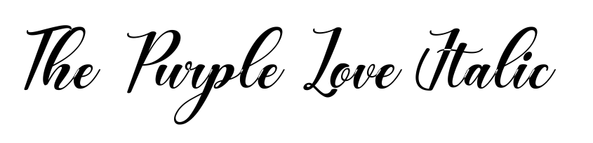 Preview The Purple Love Italic