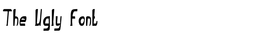 Preview The Ugly font