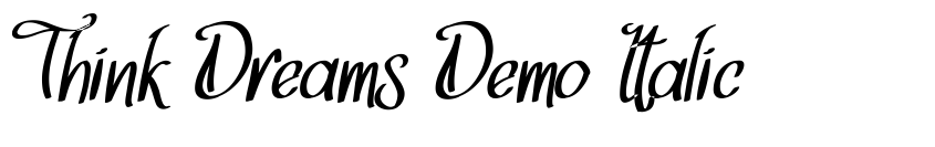 Preview Think Dreams Demo Italic