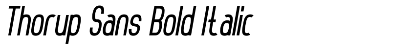 Preview Thorup Sans Bold Italic