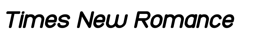 Preview Times New Romance Bold Italic