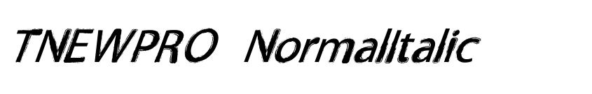 Preview TNEWPRO NormalItalic