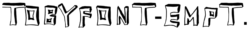Font TobyFont-Emptyreduced by Tobias Dsel, Ingo Zimmermann